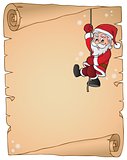 Climbing Santa Claus theme parchment 1