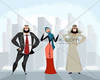 Arab men and woman