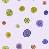 abstract vector vintage colored circles seamless pattern