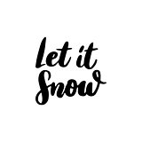 Let it Snow Lettering