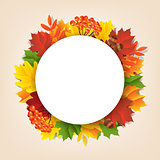 Autumn Banner With Leaves