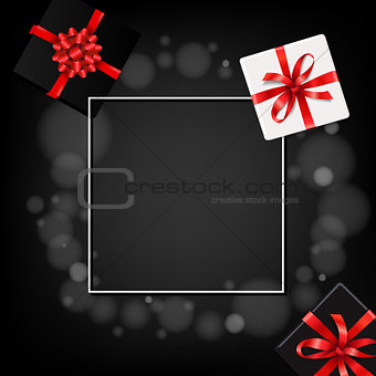 Banner With Gift Box Black Friday