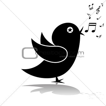 Singing birds-silhouette