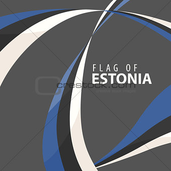 Flag of Estonia against a dark background