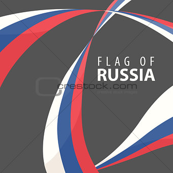 Flag of Russia on a dark background