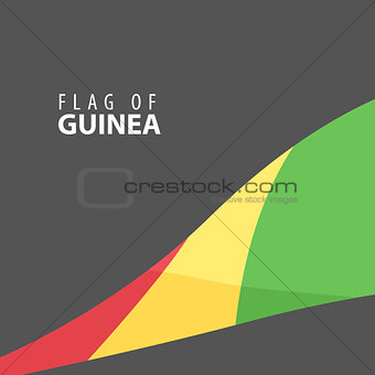 Flag of Guinea against a dark background