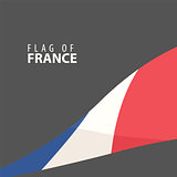 Flag of France against dark background