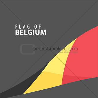 Flag of Belgium against a dark background