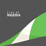 Flag of Nigeria against dark background