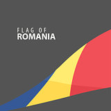 Flag of Romania against dark background