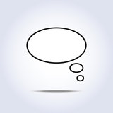 White speech thoughts bubbles icon
