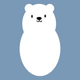 Polar white bear icon symbol