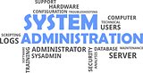 word cloud - system administration