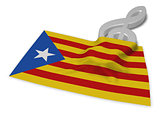 clef symbol symbol and flag of catalonia - 3d rendering