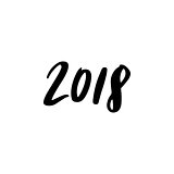 New 2018 Year Lettering