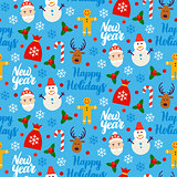 New Year Seamless Background