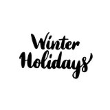 Winter Holidays Lettering