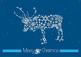 Blue Merry Christmas Background