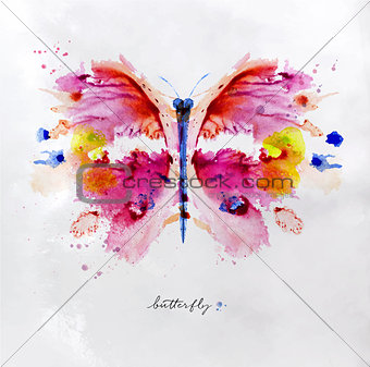 Monotype vivid butterfly