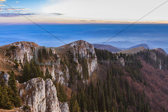 mountain landscape in Buila Vanturarita Mountains, Romania