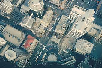 Auckland buildings aerial view, New Zealand