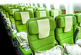 Airplane seats in cabin