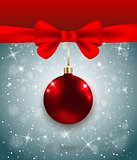 Christmas background with red bow