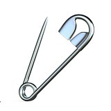 Open safety pin 3D