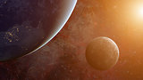 Solar System - Mercury. Science background.