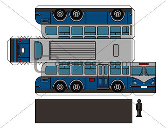 Paper model of an old large bus