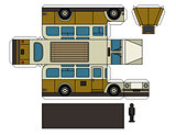 Paper model of a classic bus