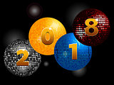 New Years Twenty  Eighteenth on disco balls