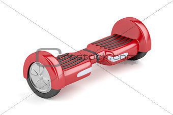 Red self-balancing scooter