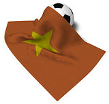 soccer ball and flag of vietnam - 3d rendering