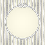Round rope frame in naval theme