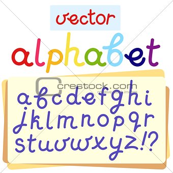 Vector English alphabet