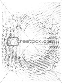 Vintage Abstract Radial Halftone Backgrounds from Letters.