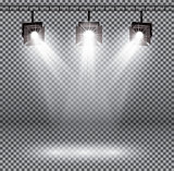 Scene Illumination Effects with Spotlights on Transparent Backgr