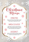 Christmas menu design background