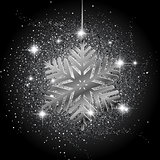 Christmas snowflake glitter background 