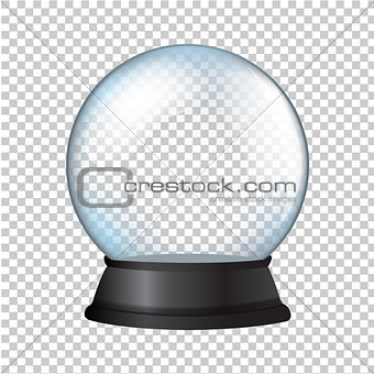 Snow Globe Isolated In Transparent Background-