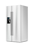 Side-by-side fridge on white background