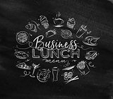 Monogram business lunch chalk