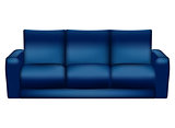 Isolated Blue sofa - Vector Illustration