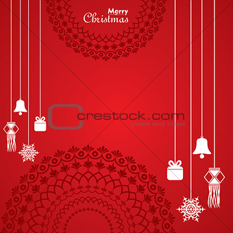 christmas greeting with symbols