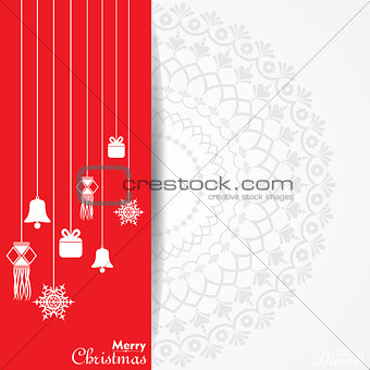 christmas greeting with symbols