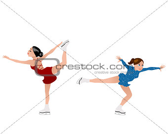 Girls skaters on the ice