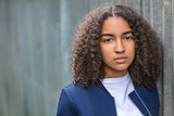 Sad Mixed Race African American Teenager Girl Young Woman