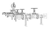 Wire-frame industrial valves