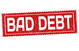 Bad debt grunge rubber stamp 